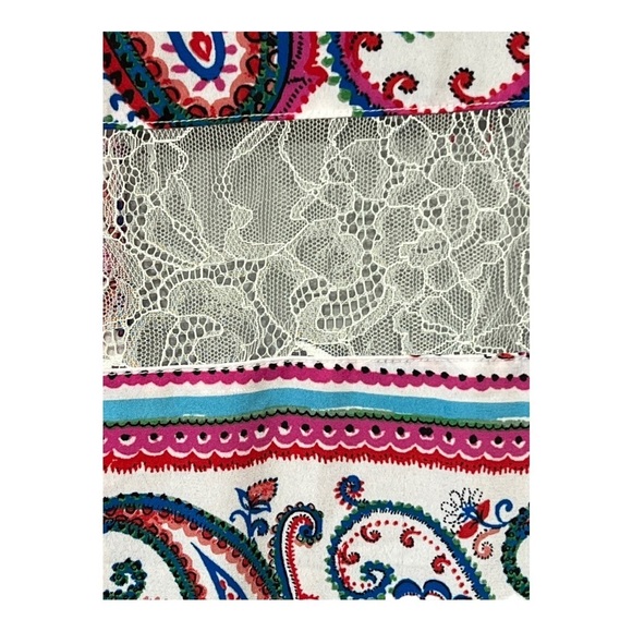 Cato Est. 1946 Paisley Lace Kimono Medium Open Lightweight Sheer Layering Piece - Picture 6 of 8